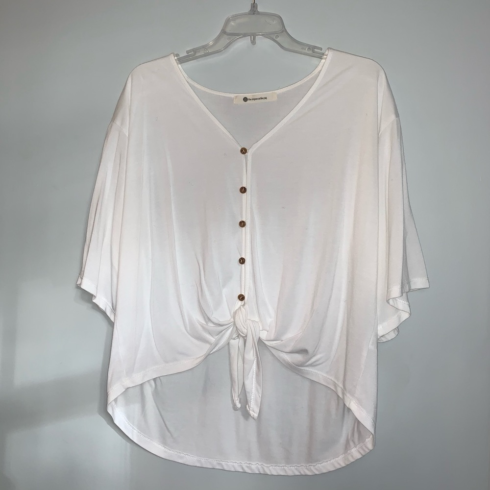 The Impeccable Pig Short Sleeve White Top
